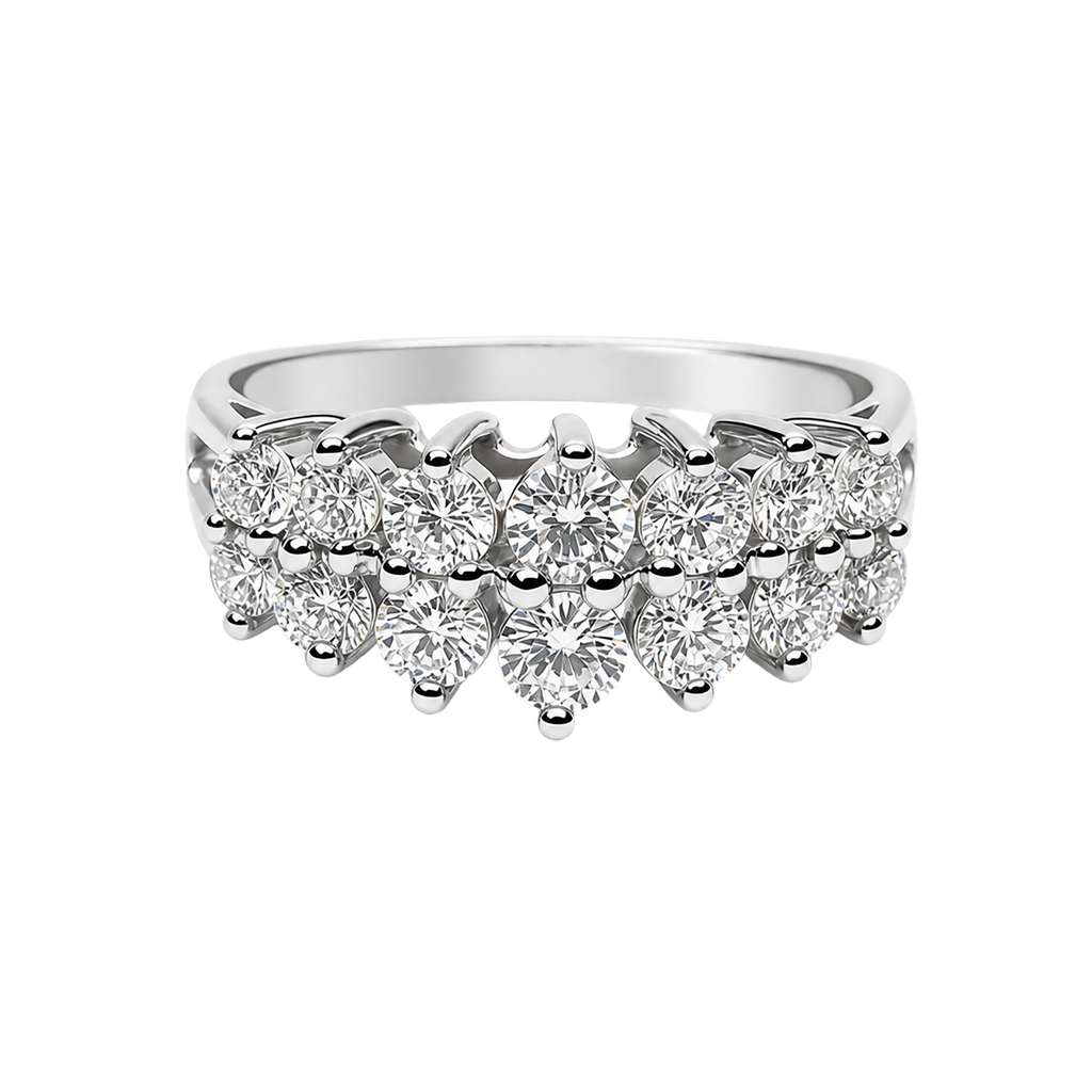 14K White Gold Diamond Cocktail Ring
