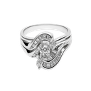 14K White Gold Diamond Cocktail Ring