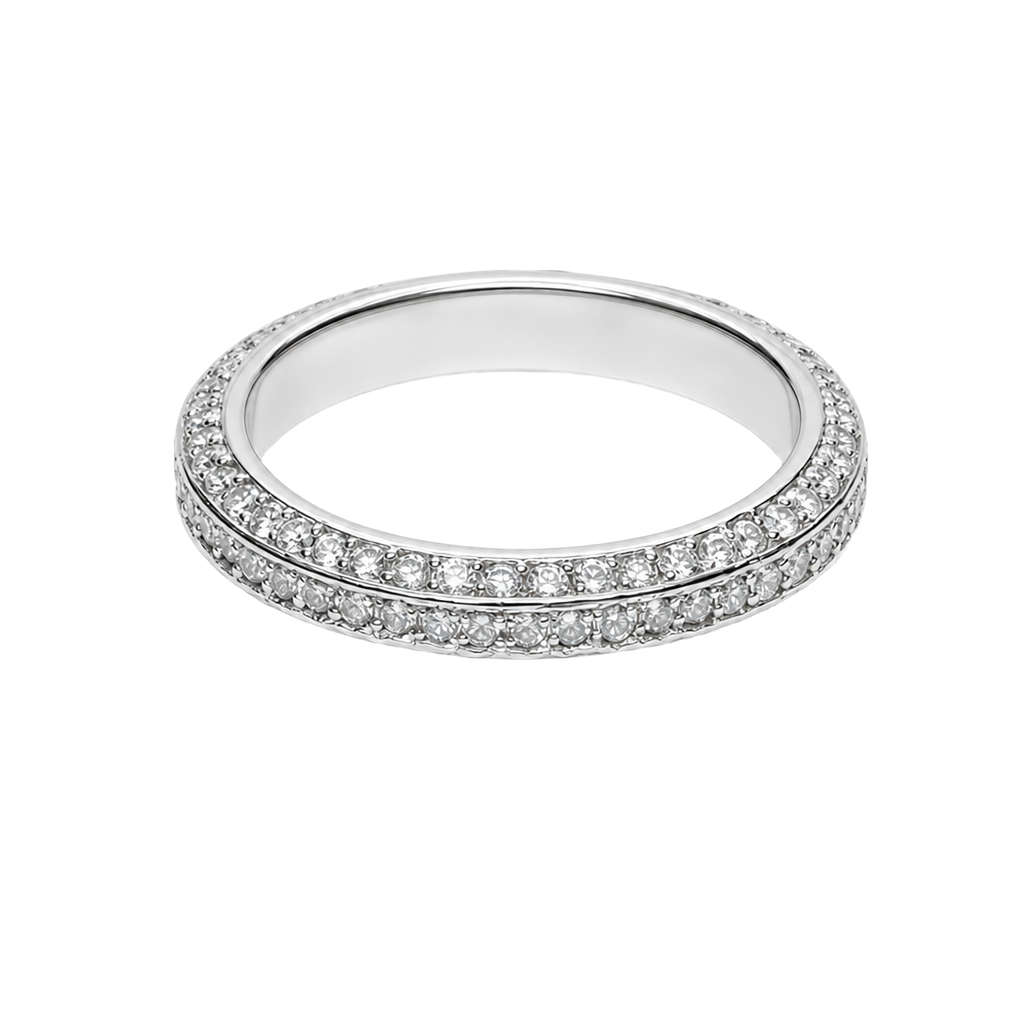 14K White Gold Diamond Eternity Band