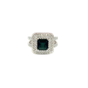 14K White Gold Diamond and Indicolite Cocktail Ring