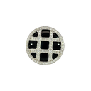 14K White Gold Diamond and Onyx Cocktail Ring