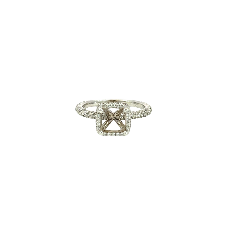 14K White Gold Diamond Engagement Ring
