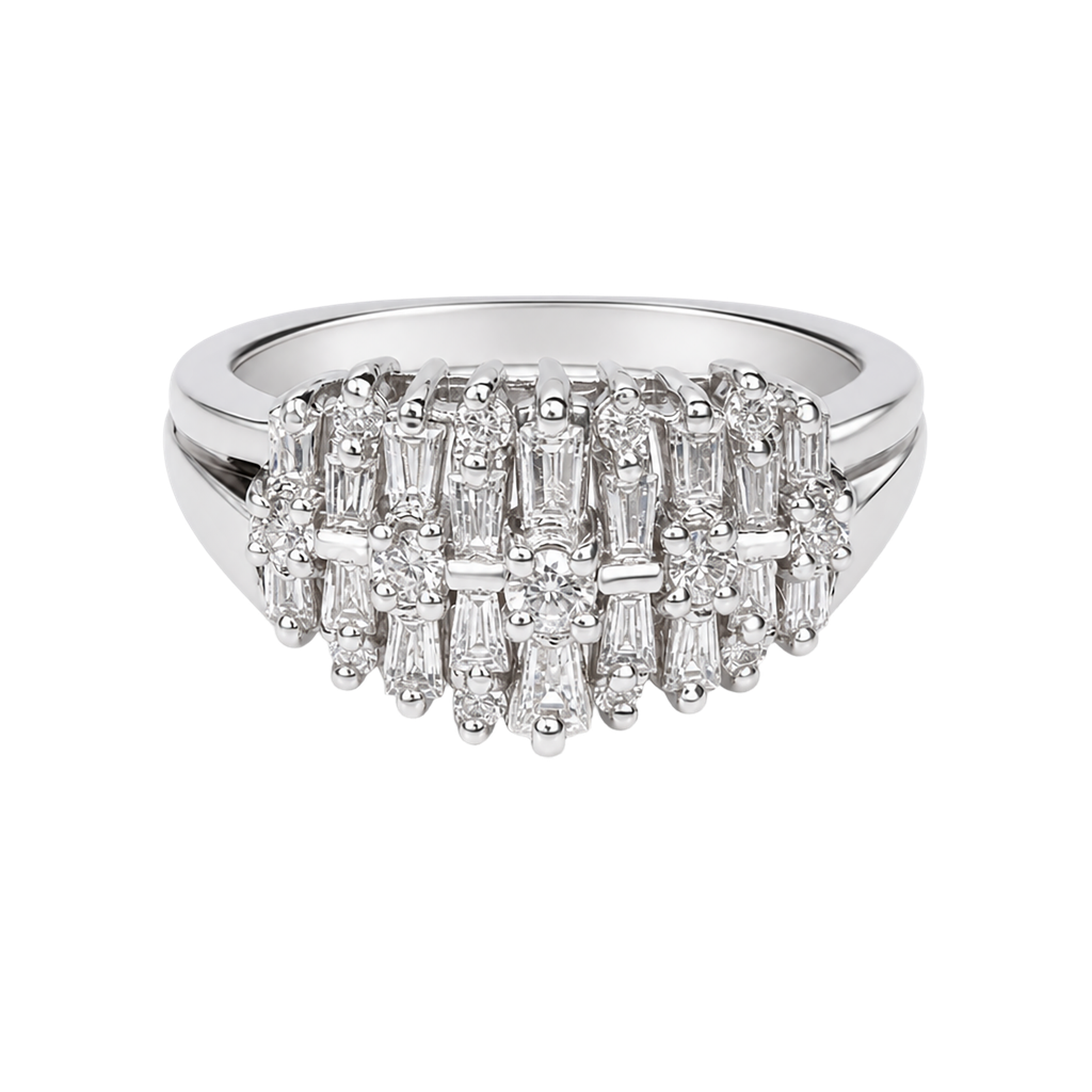 14K White Gold Cocktail Ring