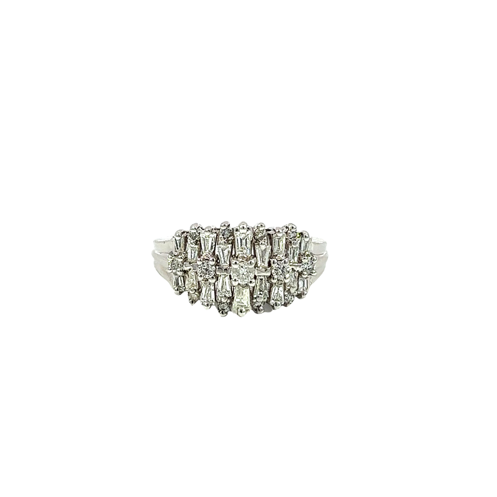 14K White Gold Cocktail Ring