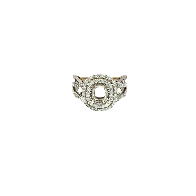 14K White Gold Diamond Fashion Ring