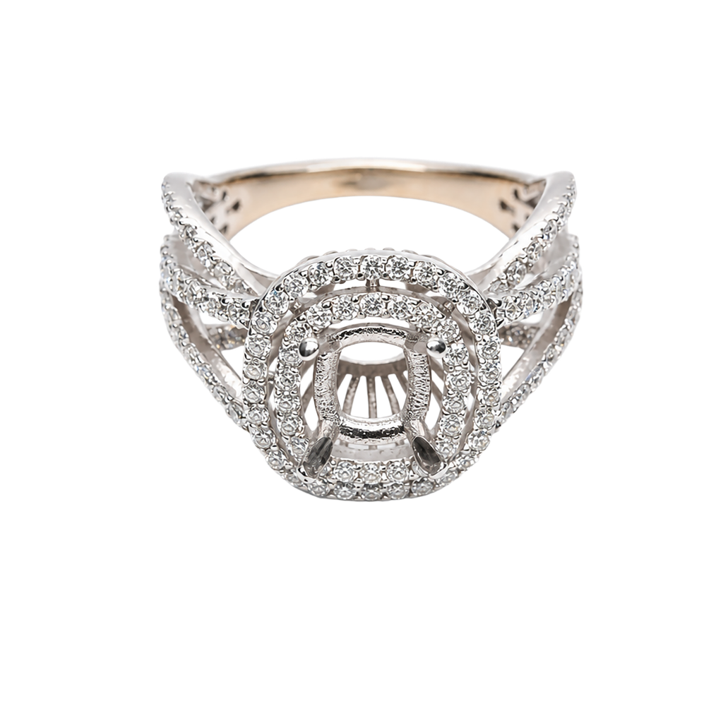 14K White Gold Diamond Fashion Ring