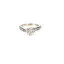 14K White Gold Diamond Engagement Ring