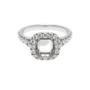 14K White Gold Diamond Engagement Ring