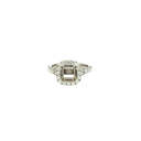 14K White Gold Diamond Engagement Ring