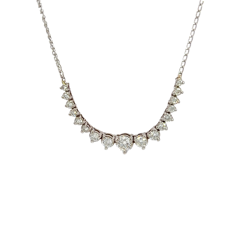 14K White Gold Diamond Necklace