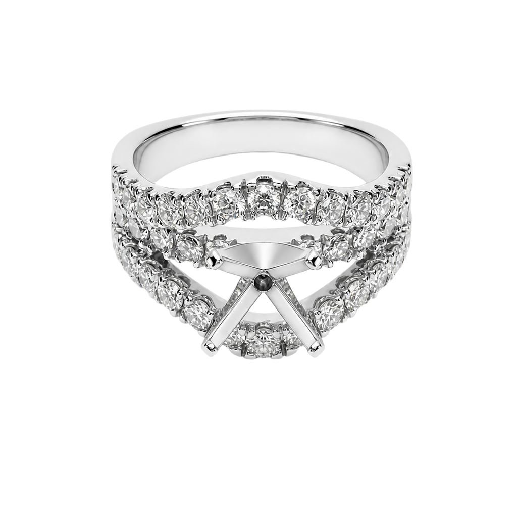 14K White Gold Diamond Ring