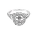 14K White Gold Diamond Engagement Ring