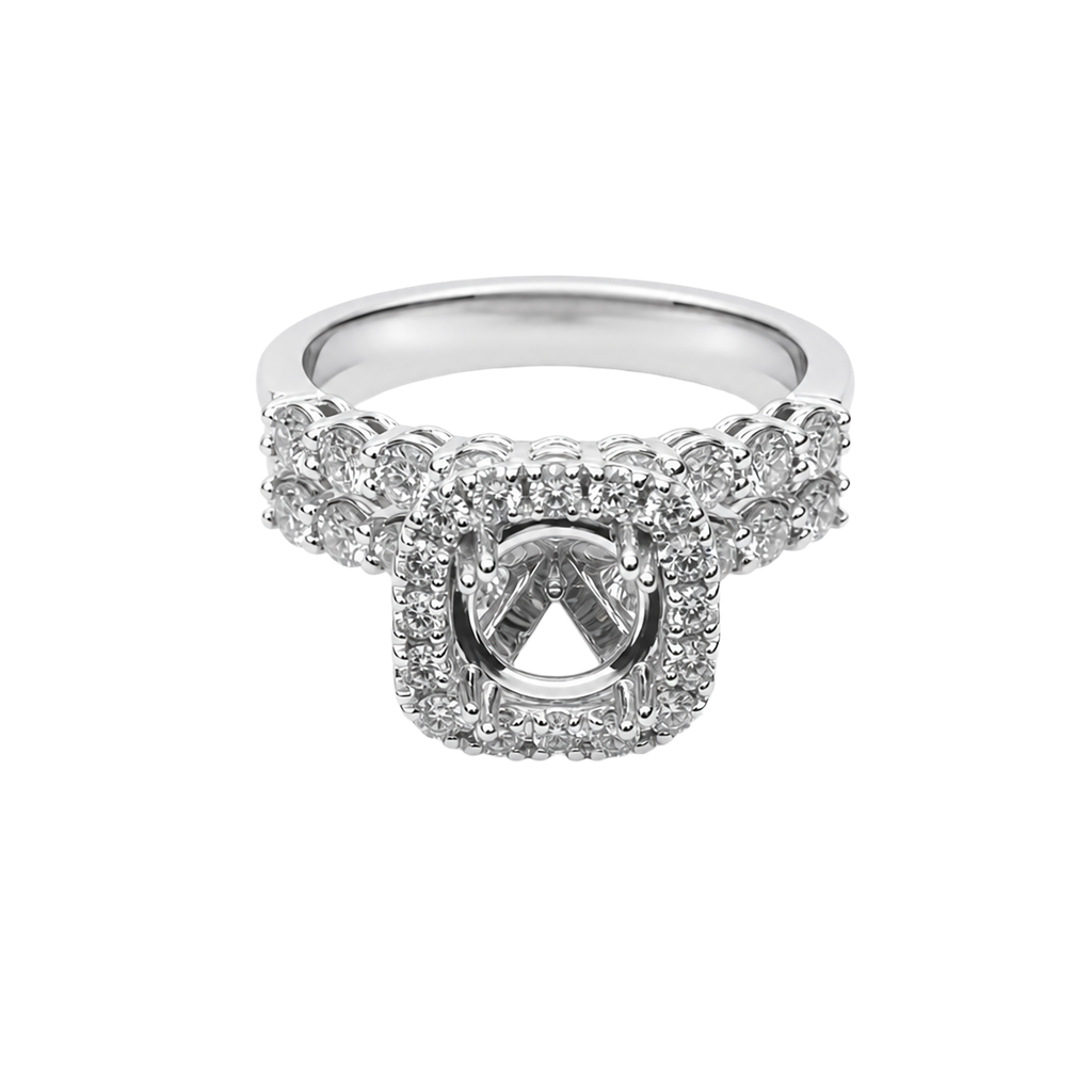 14KW White Gold Diamond Wedding Set