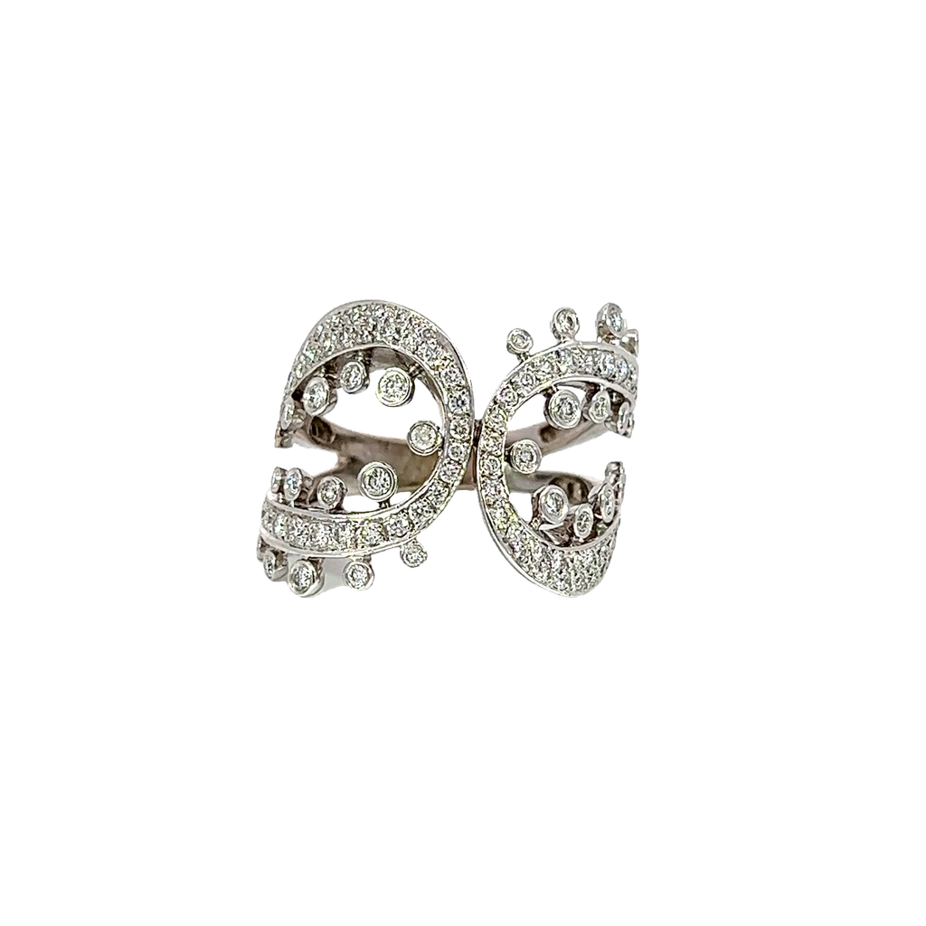 14K White Gold Diamond Cocktail Ring