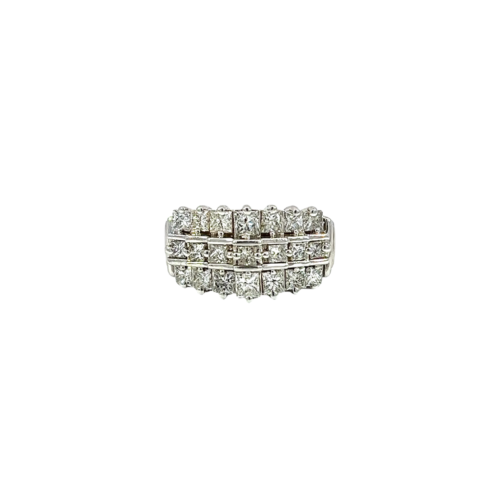 14K White Gold Diamond Cocktail Ring