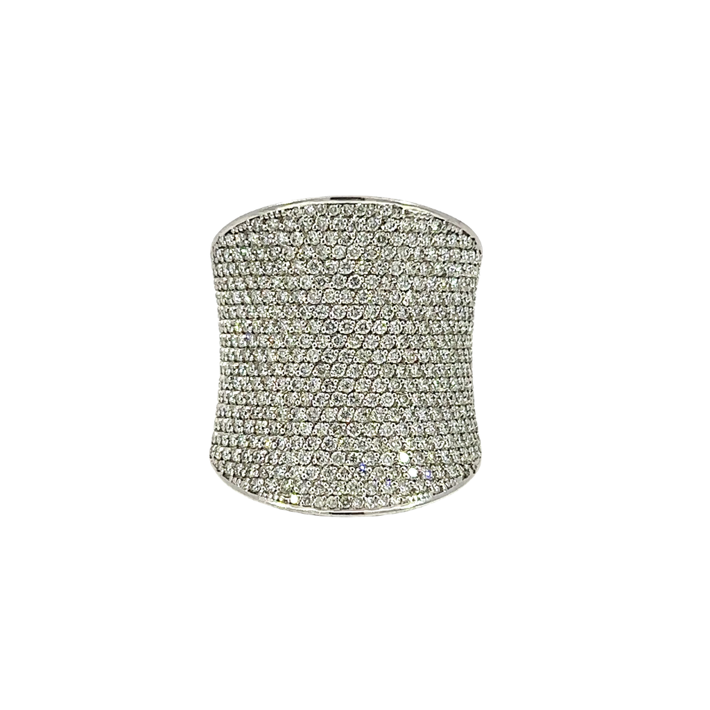 14K White Gold Diamond Cocktail Ring