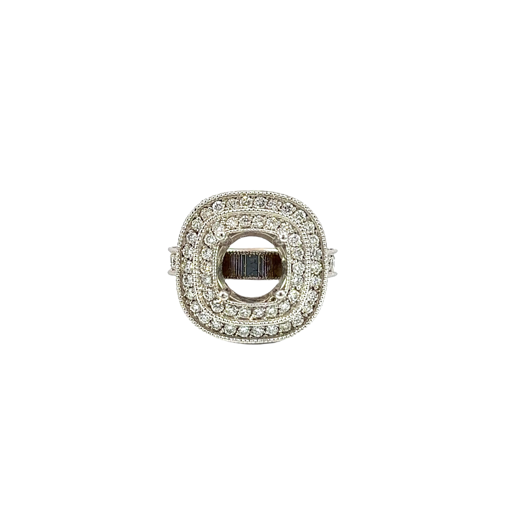 14K White Gold Diamond Cocktail Ring