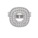 14K White Gold Diamond Cocktail Ring