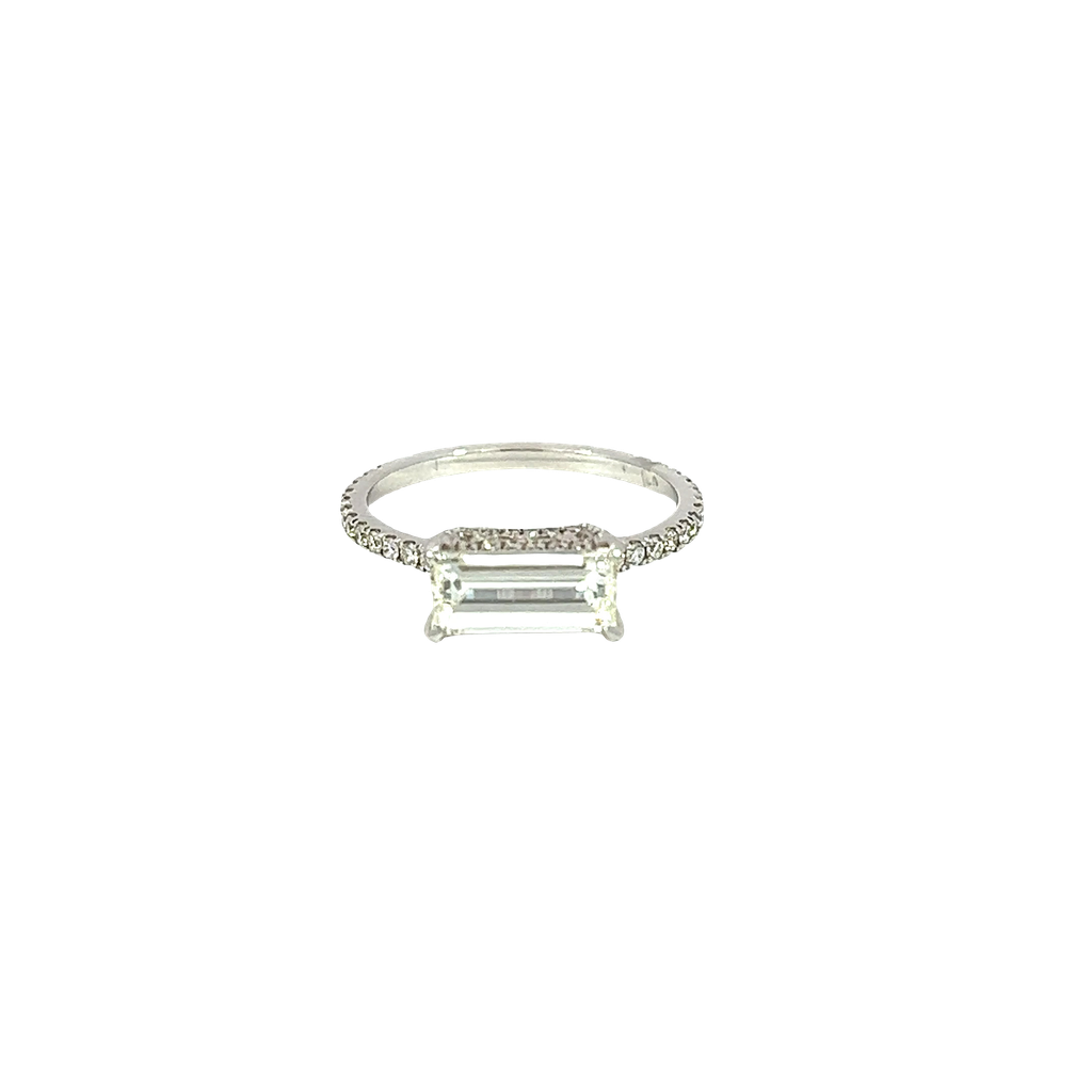 14K White Gold Diamond Engagement Ring
