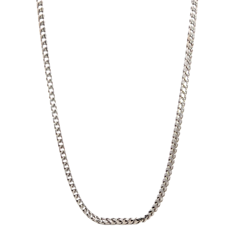 14K White Gold Box Chain