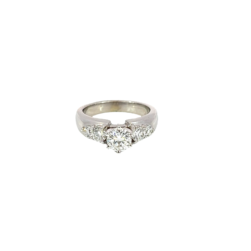 14K White Gold Diamond Engagement Ring