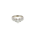 14K White Gold Diamond Engagement Ring