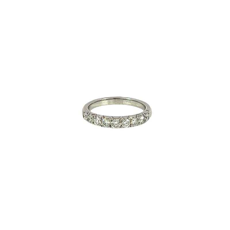 14K White Gold Diamond Wedding Band Ring