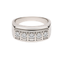 14K White Gold Diamond Band Rings