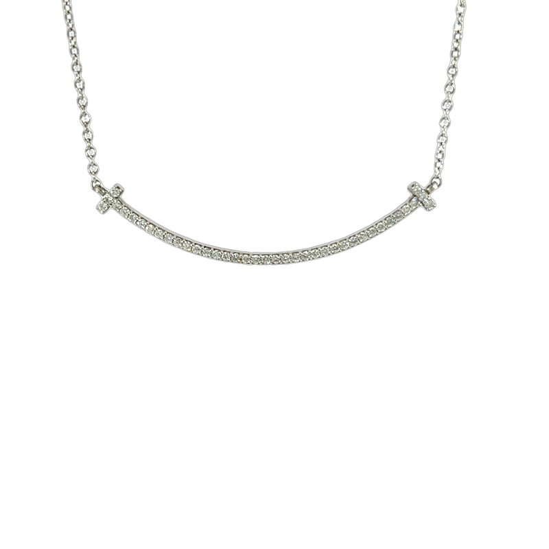 14K White Gold Diamond Necklace