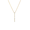 14K Yellow Gold Diamond Drop Necklace, 0.20ct tw