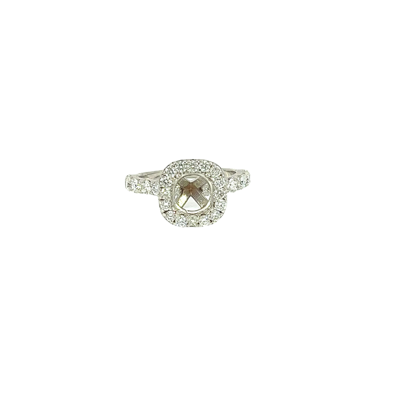 14K White Gold Diamond Engagement Ring