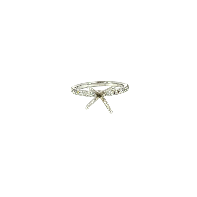 14K White Gold Diamond Engagement Ring