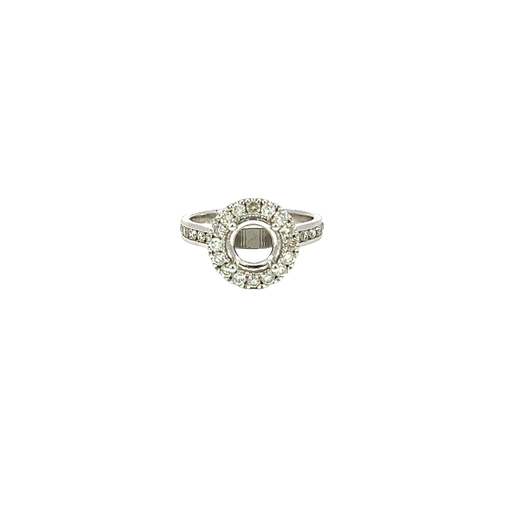 14K White Gold Diamond Engagement Ring