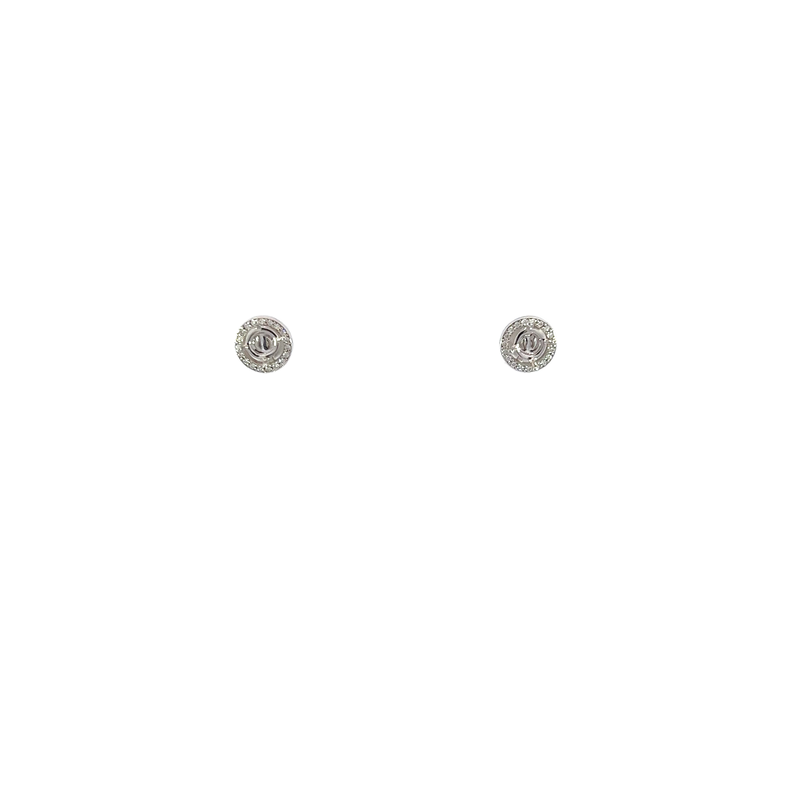 14K White Gold Diamond Earring Jackets