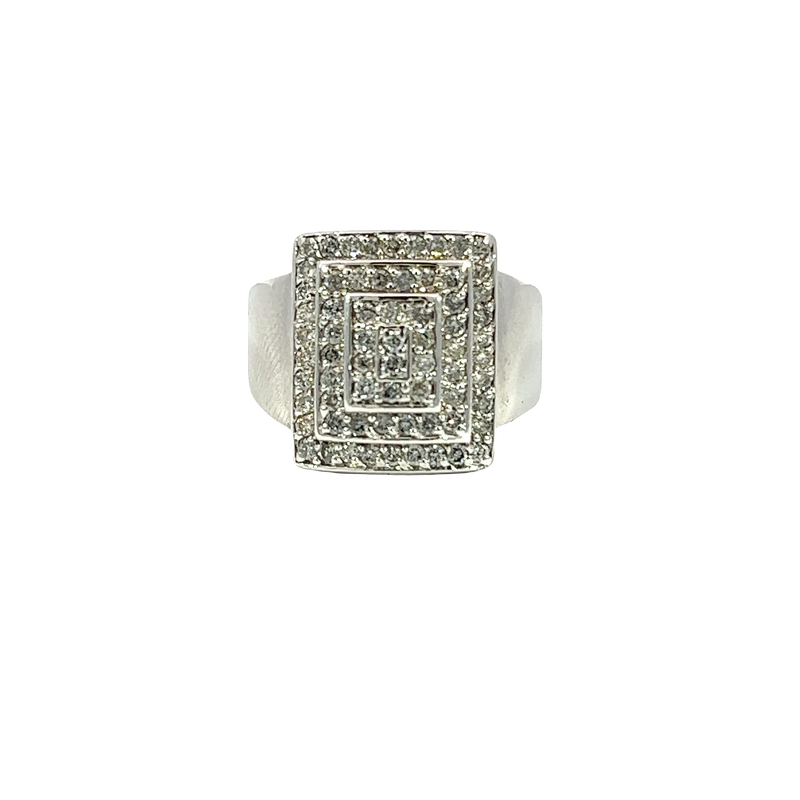 14K White Gold Diamond Cocktail Ring