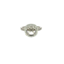 14K White Diamond Engagement Ring