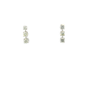 14K White Gold Diamond Drop Earrings