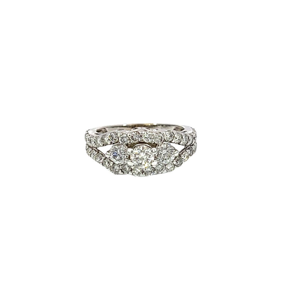 14K White Gold Diamond Engagement Ring