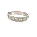 14K White Gold 5.00ct Lab Diamond  Bangle Bracelet