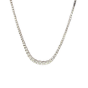 14K White Gold Diamond Tennis Necklace