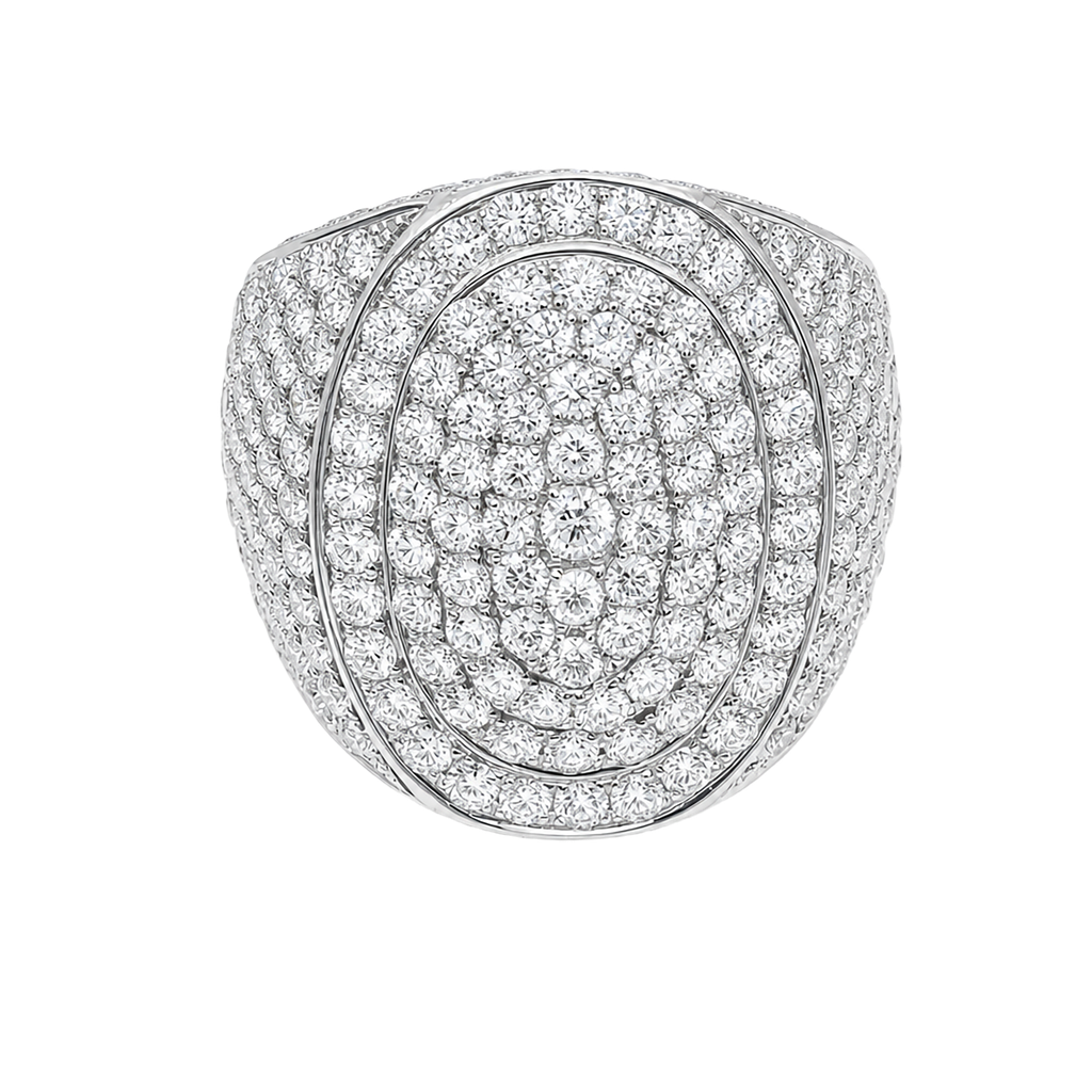14K White Gold Diamond Cocktail Ring