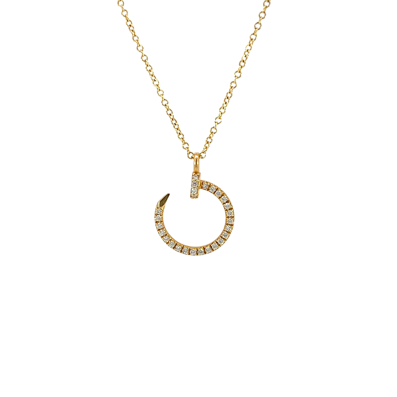 14K Yellow Gold Diamond Pendant