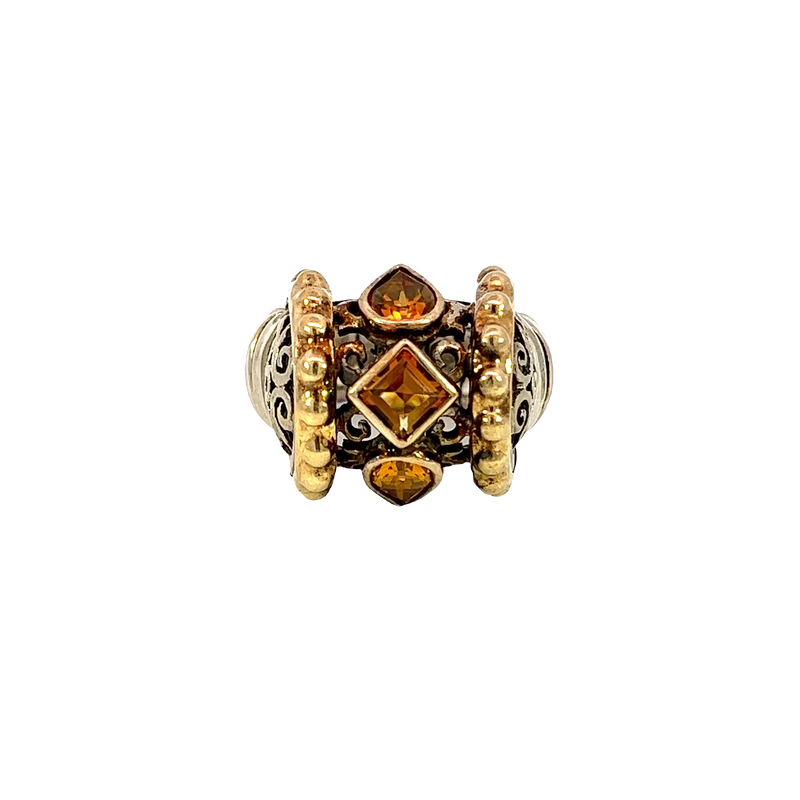 14K Yellow Gold Citrine Cocktail Ring