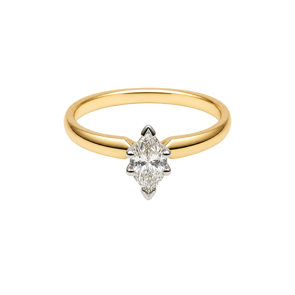 14K Yellow Gold Diamond Engagement Ring