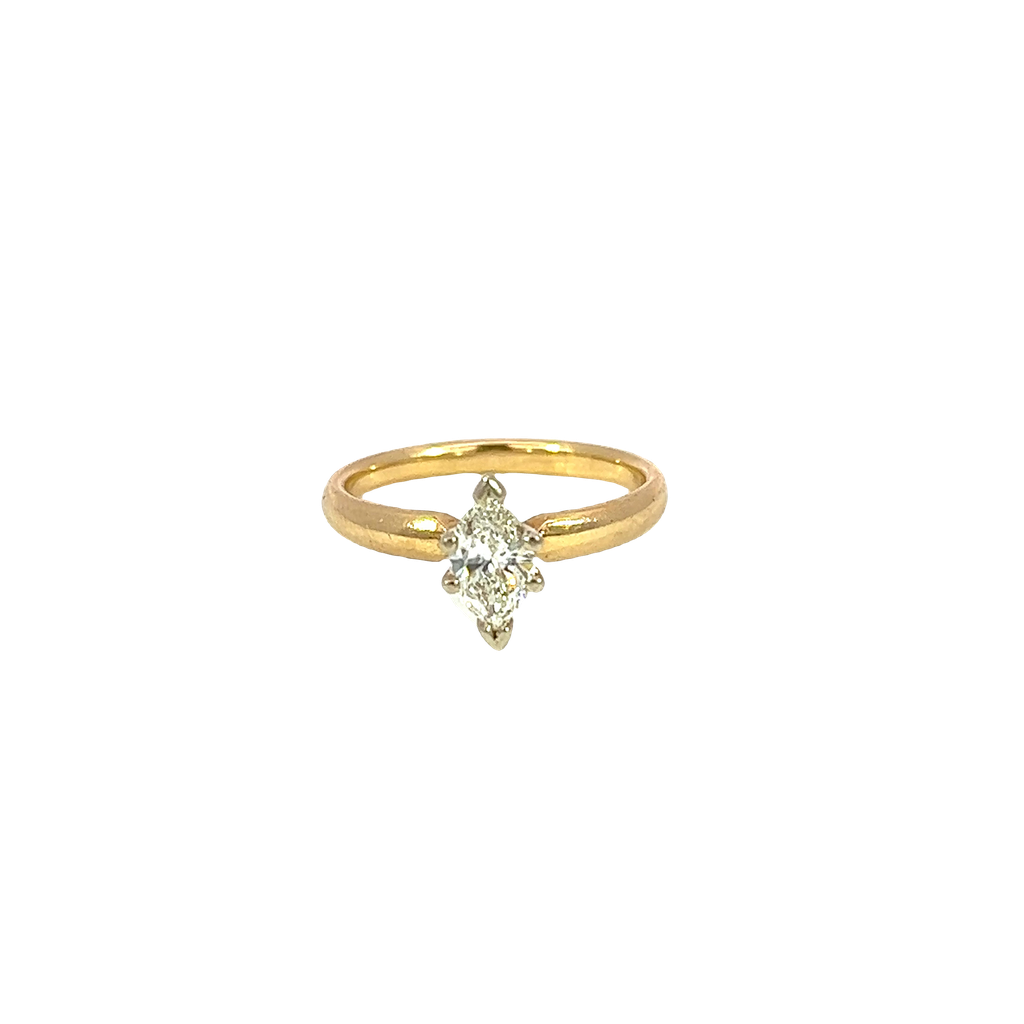 14K Yellow Gold Diamond Engagement Ring