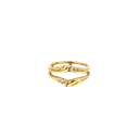 14K Yellow Gold Diamond Fashion and Guard Ring