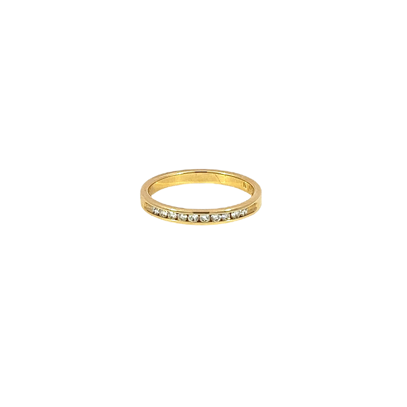 14K Yellow Gold Diamond Wedding Band Ring
