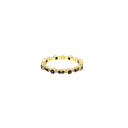 14K Yellow Gold Diamond and Sapphire Stackable Ring