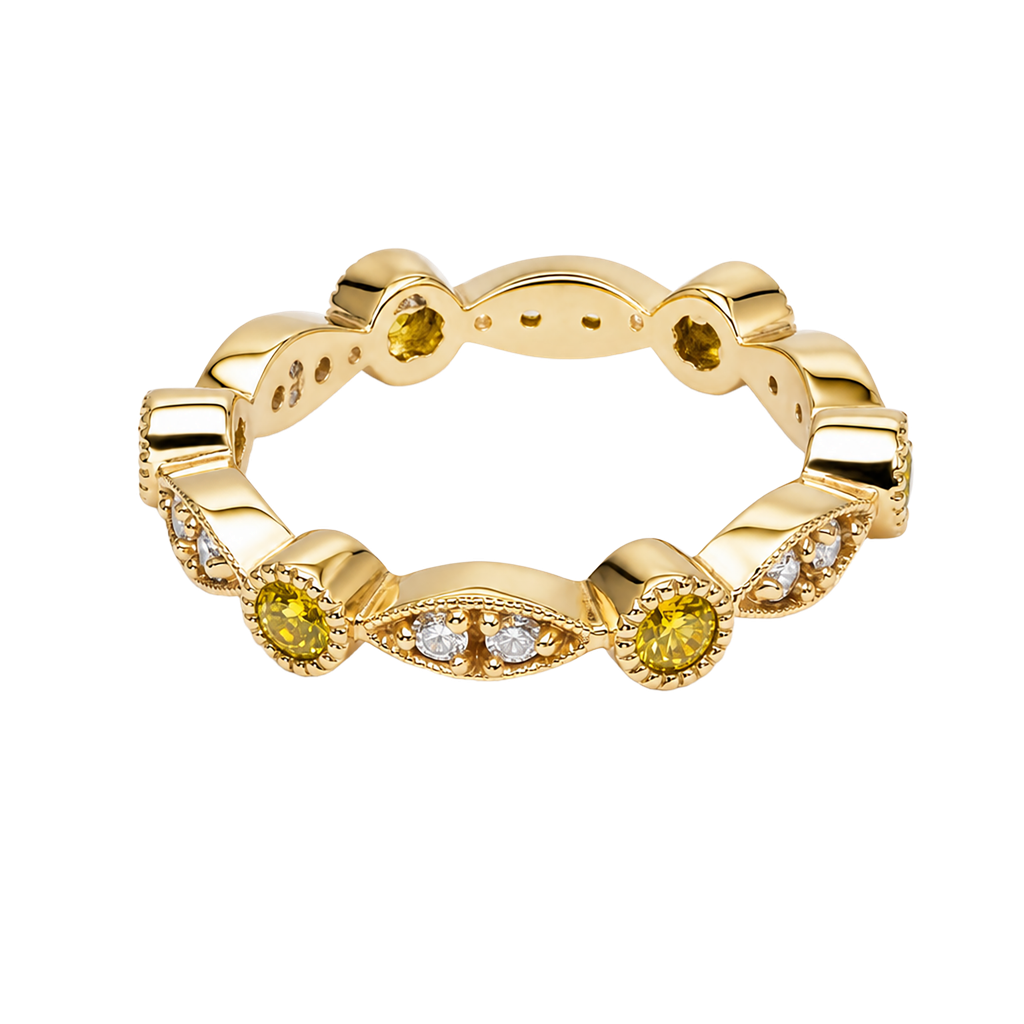14K Yellow Gold Diamond Ring