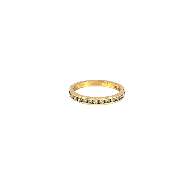 14K Yellow Gold Diamond Wedding Band Ring